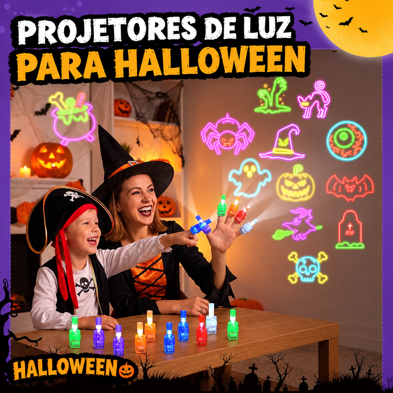 Luzes LED para Dedos – Brinquedo Luminoso para Festas