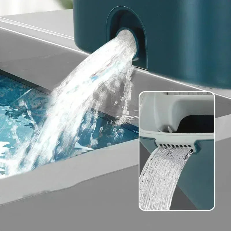 Mop Giratório JOYBOS com Sistema Automático de Limpeza com Balde, Rotação 360°, Lavável.