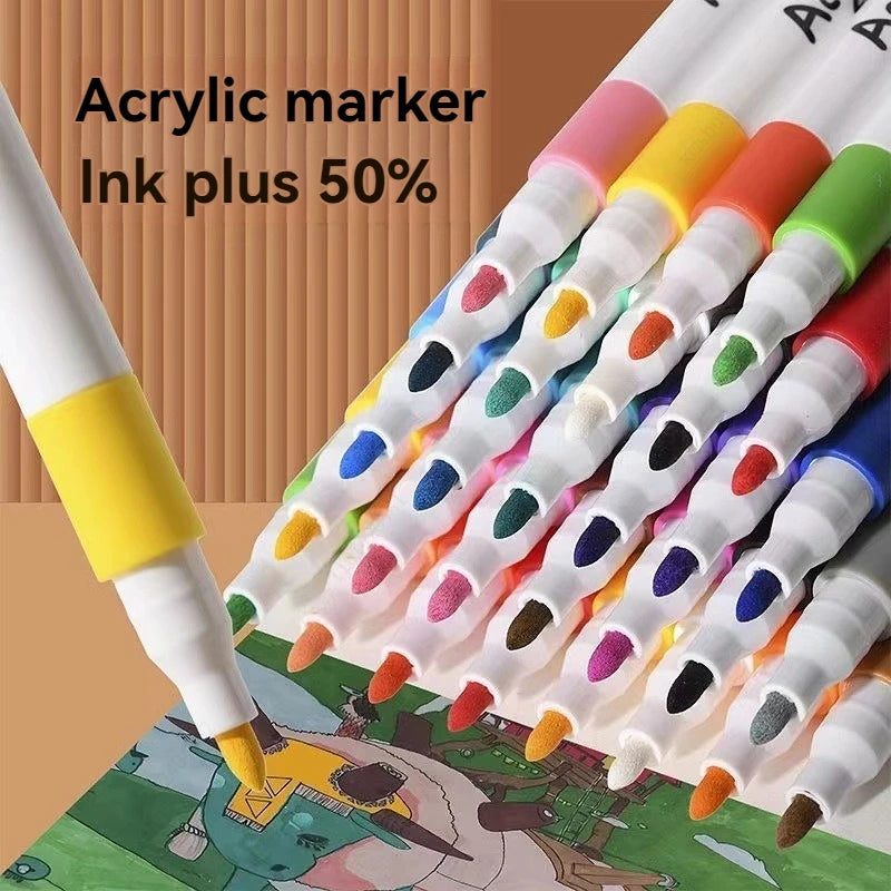 Canetas de Tinta Acrílica – 12 a 80 Cores para Crianças e DIY