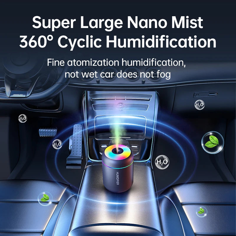 Mini Humidificador e Difusor de Aromas USB 180 ml – Para Casa e Carro