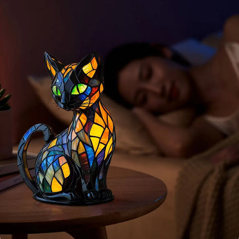 Candeeiro LED Decorativo em Forma de Gato