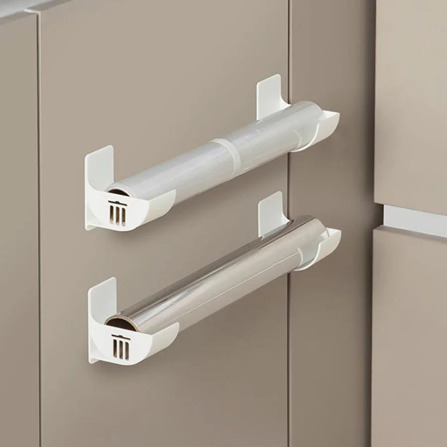 Suporte Ajustável para Sacos do Lixo e Película – Organização de Cozinha
