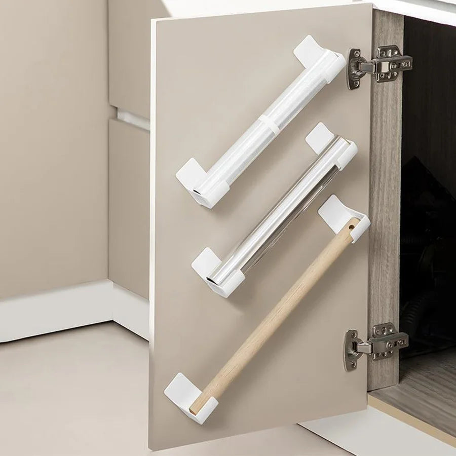 Suporte Ajustável para Sacos do Lixo e Película – Organização de Cozinha