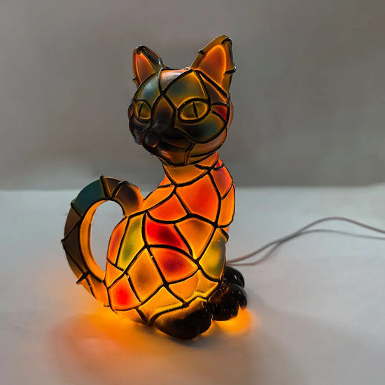 Candeeiro LED Decorativo em Forma de Gato