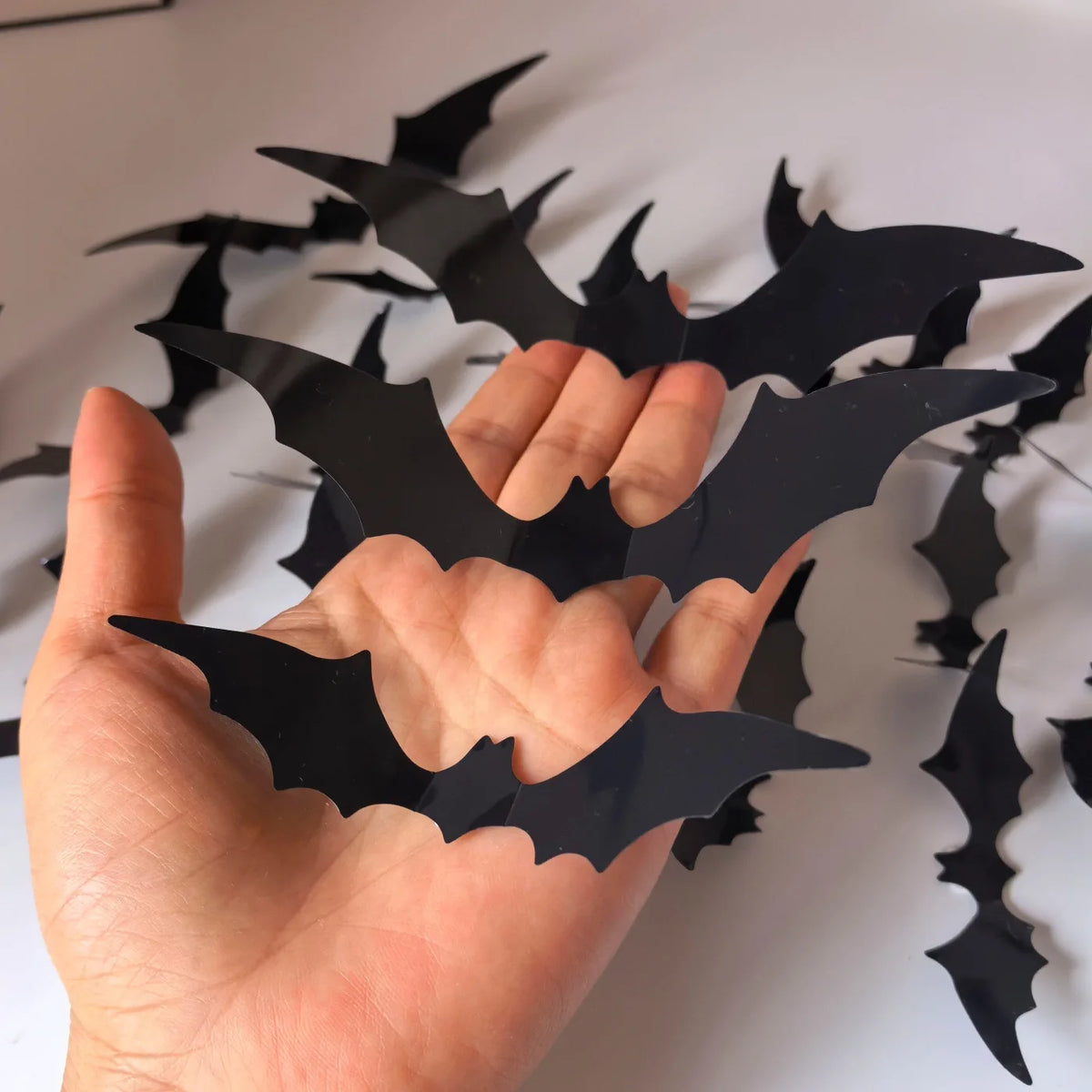 Autocolantes decorativos de Parede LED para Halloween – Morcegos Luminosos 3D