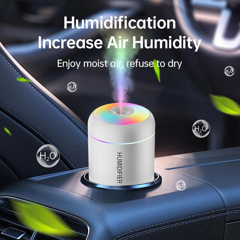 Mini Humidificador e Difusor de Aromas USB 180 ml – Para Casa e Carro