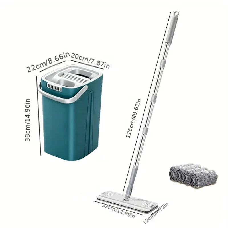 Mop Giratório JOYBOS com Sistema Automático de Limpeza com Balde, Rotação 360°, Lavável.