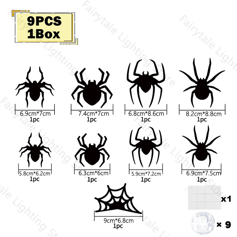 Autocolantes decorativos de Parede LED para Halloween – Morcegos Luminosos 3D