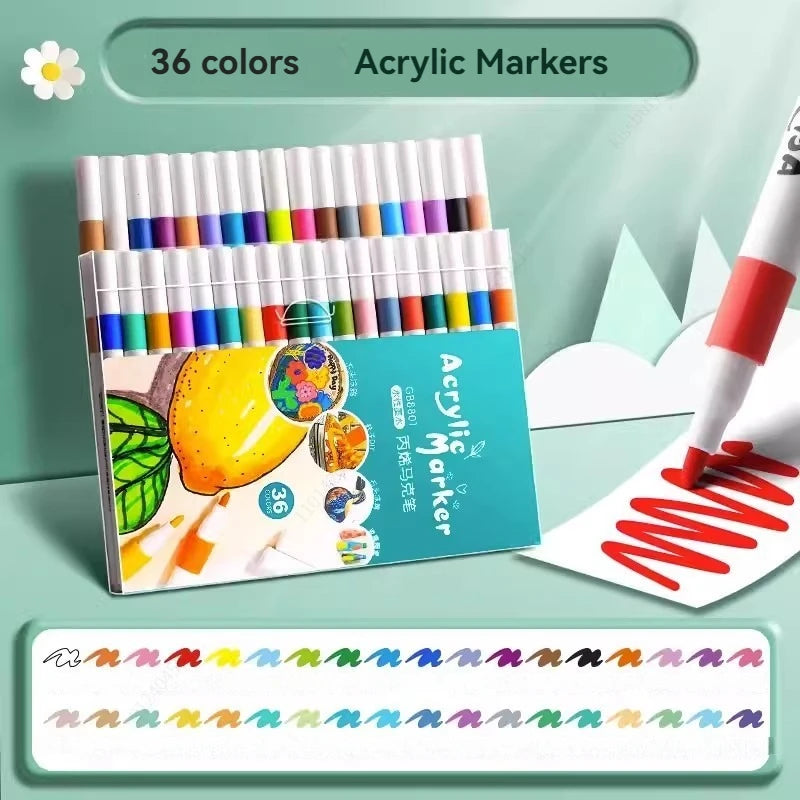 Canetas de Tinta Acrílica – 12 a 80 Cores para Crianças e DIY