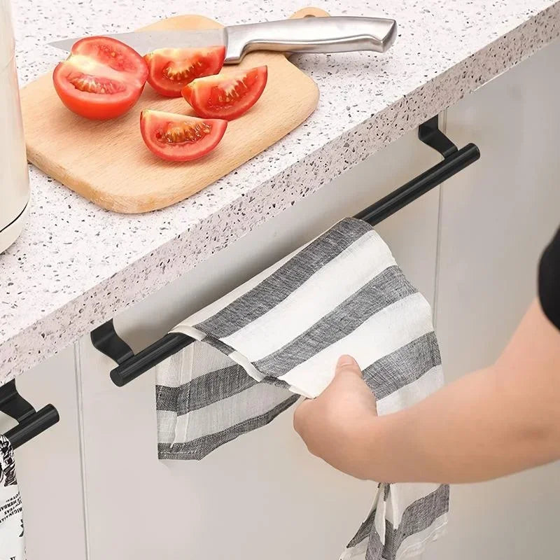 Toalheiro de Porta para Armário – Suporte em Aço Sem Furos